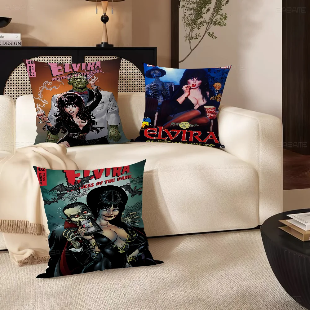 Film E-Elvira M-Mistress D-Dark Pillow Cushion Cover Pillowcase Living Room Sofa Home Decor Customized