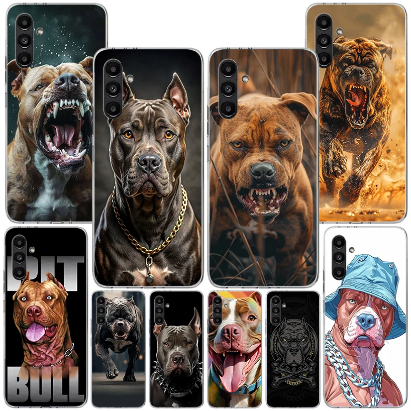 Pit Bull Pet Dog Pitbull Phnoe Case for Samsung Galaxy A17 A37 A57 A16 A26 A36 A56 A15 A14 A13 A55 A54 A53 A35 A34 A33 A25 A24 A