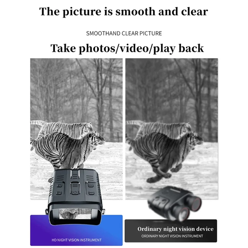 ABGI-N009 4K HD Binoculars Night Vision Infrared 2160P HD Outdoor Camping Hunting Night Vision Goggle Day Night Dual Use 800M Du