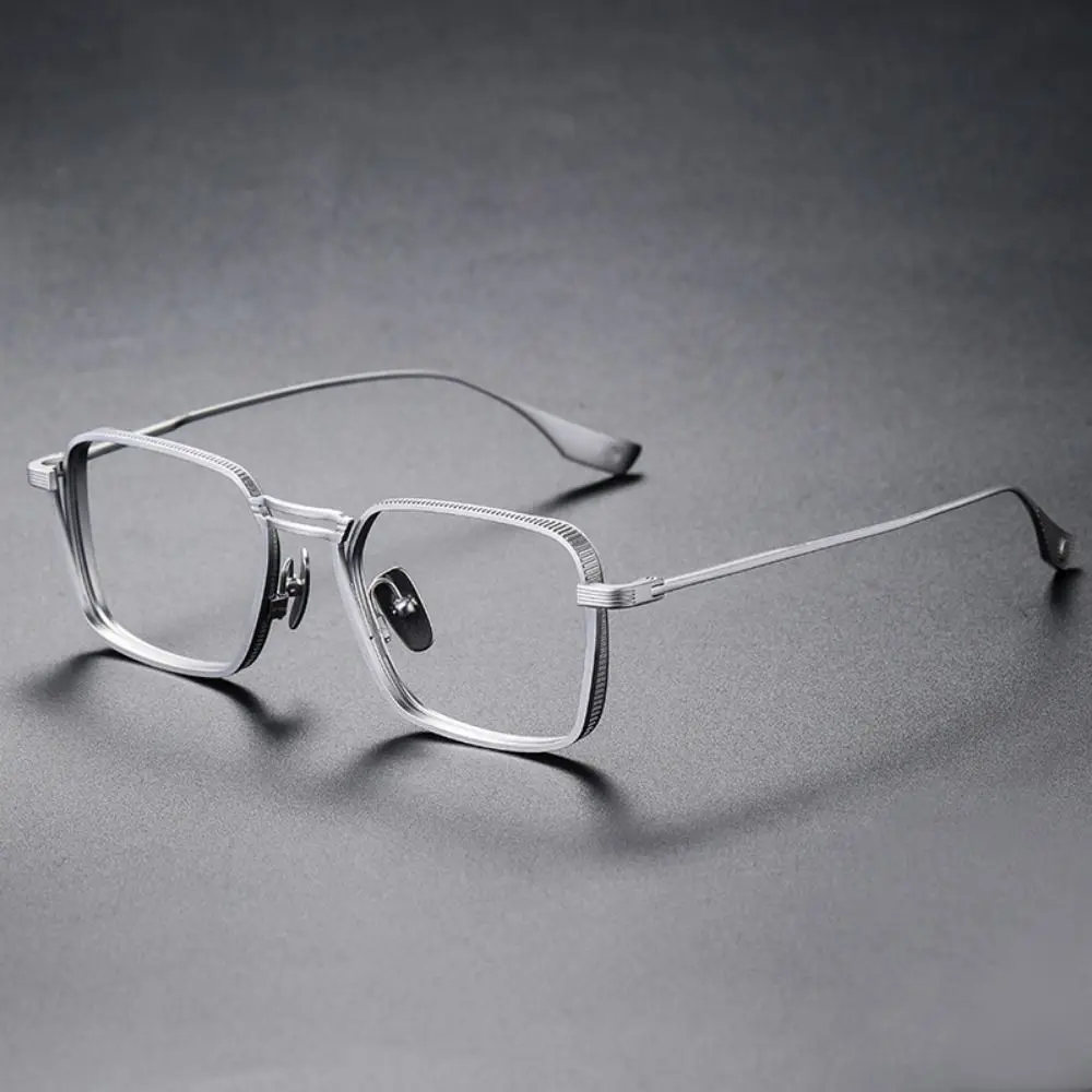 Ultralight Anti Blue Light Glasses Metal Frame Square Frame Men's Eyewear Comfortable To Wear Non-slip Optical Eyeglasses