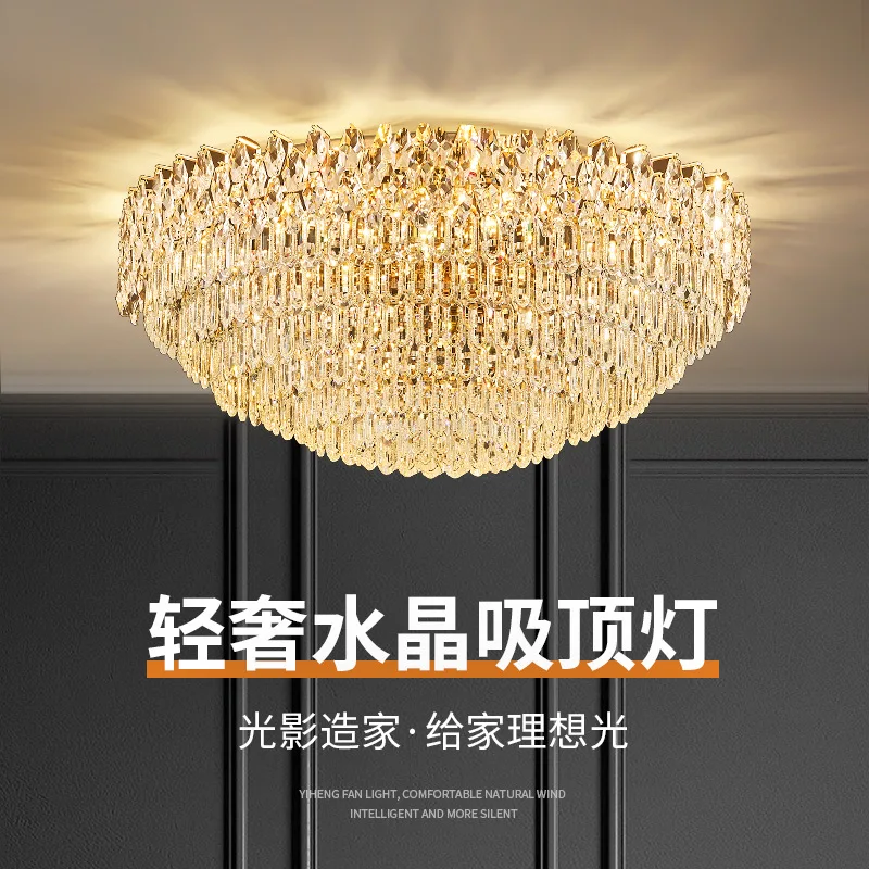 

Luxury Crystal LED Ceiling Light Modern High End Art Lamp Living Room Villa Master Bedroom Hotel Restaurant Atmosphere Luminaire