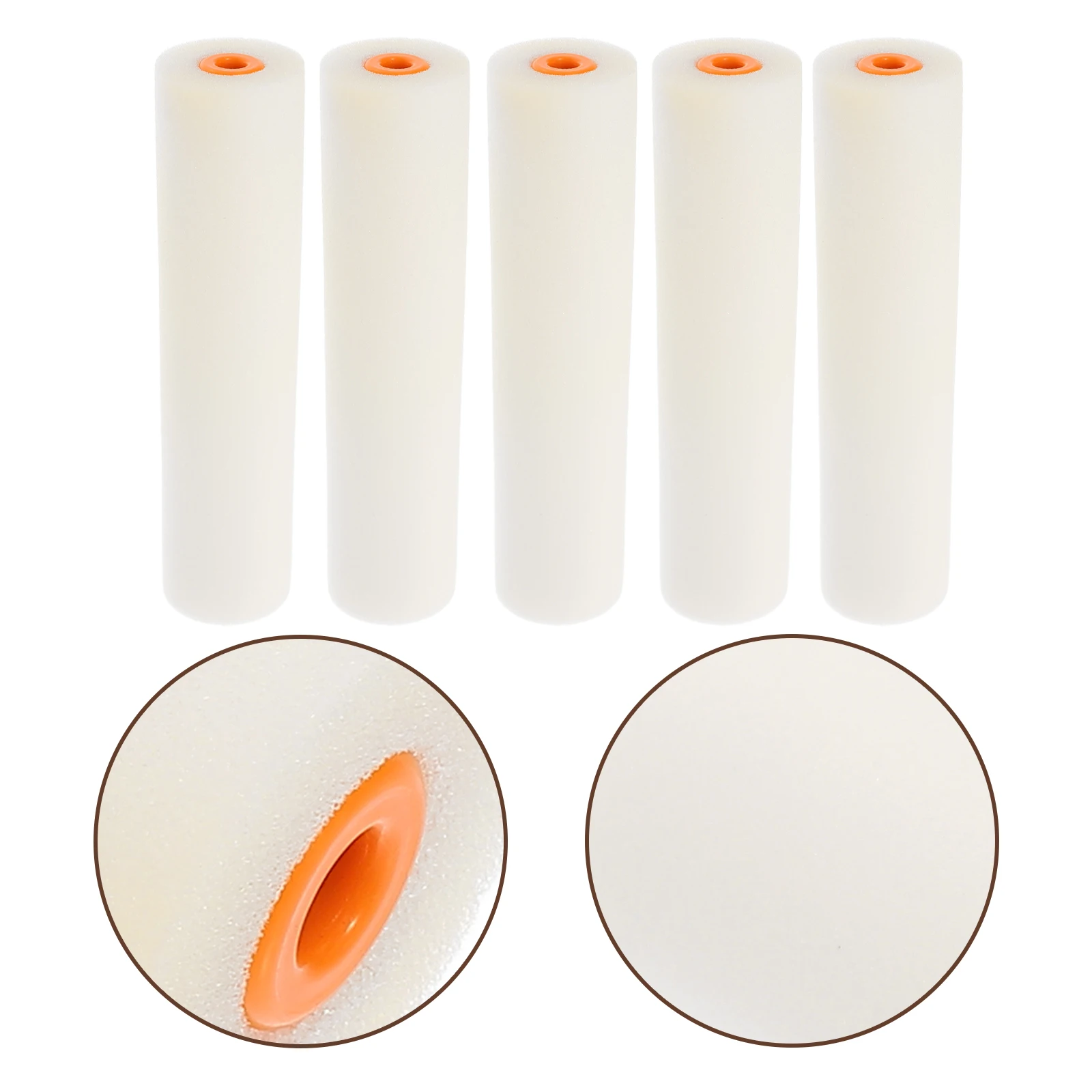 

10 Pcs Sponge Paint Roller High Density Foam Brush for Wall Painting Textured Cabinet Small Rollers Household Tools