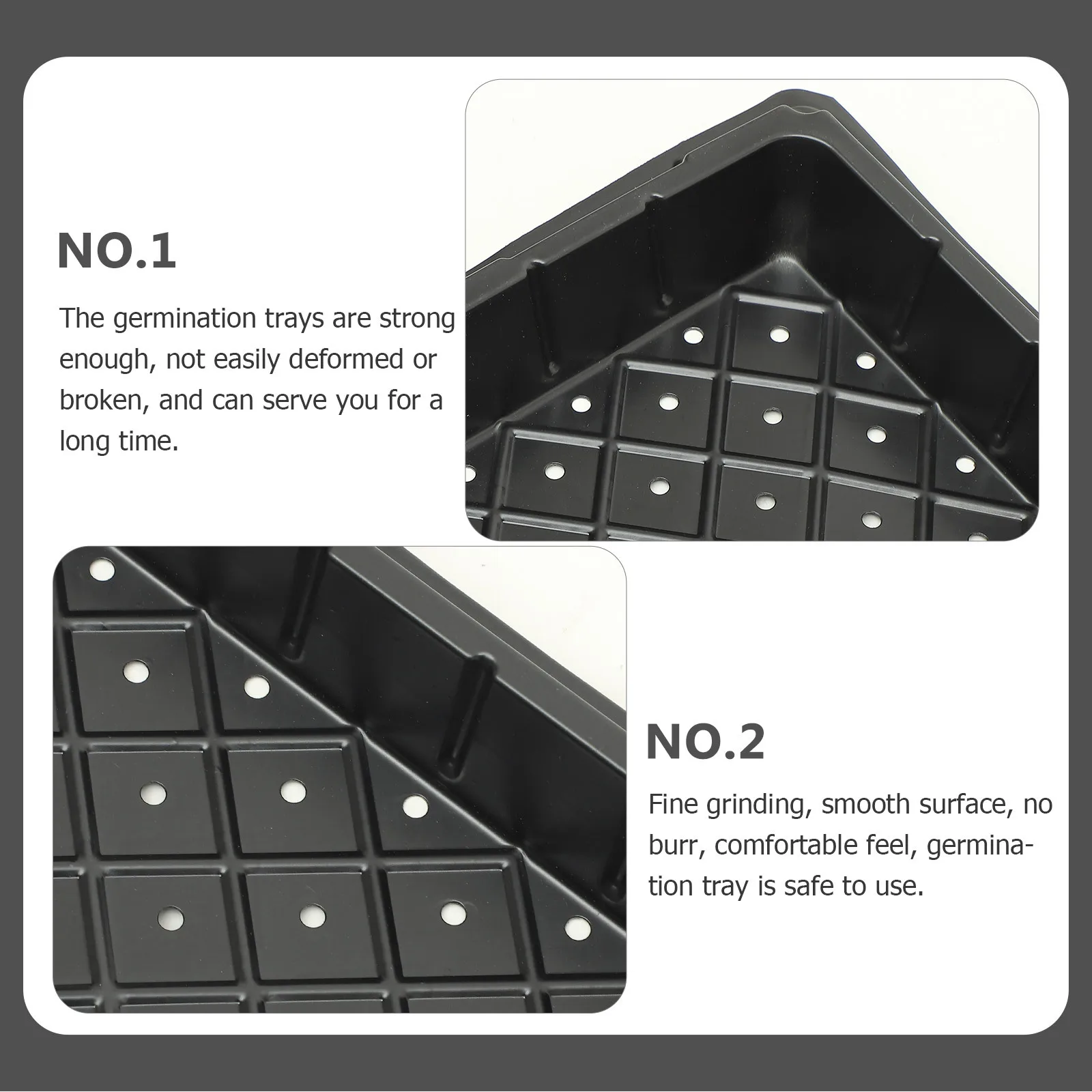 

5pcs 1020 Germination Tray Plastic Growing Trays For Seed Starting Plant Nursery Starter Indoor Gardening Vegetable Flower