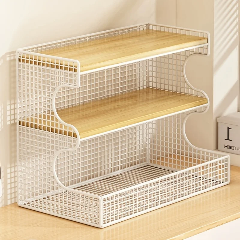 

[Desktop Organizer] Snack Desktop Organizer, Kitchen Spice Rack, Dining Table Countertop Sideboard Cup Holder, Suitable for All