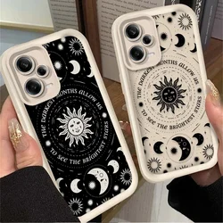 Soft Silicone Phone Case for Xiaomi Redmi Note 13 12 11 Pro Plus 4G 5G 12S 11S 10S 10 9 9S 8 12C 13C A3 Retro Moon Sun God Cover