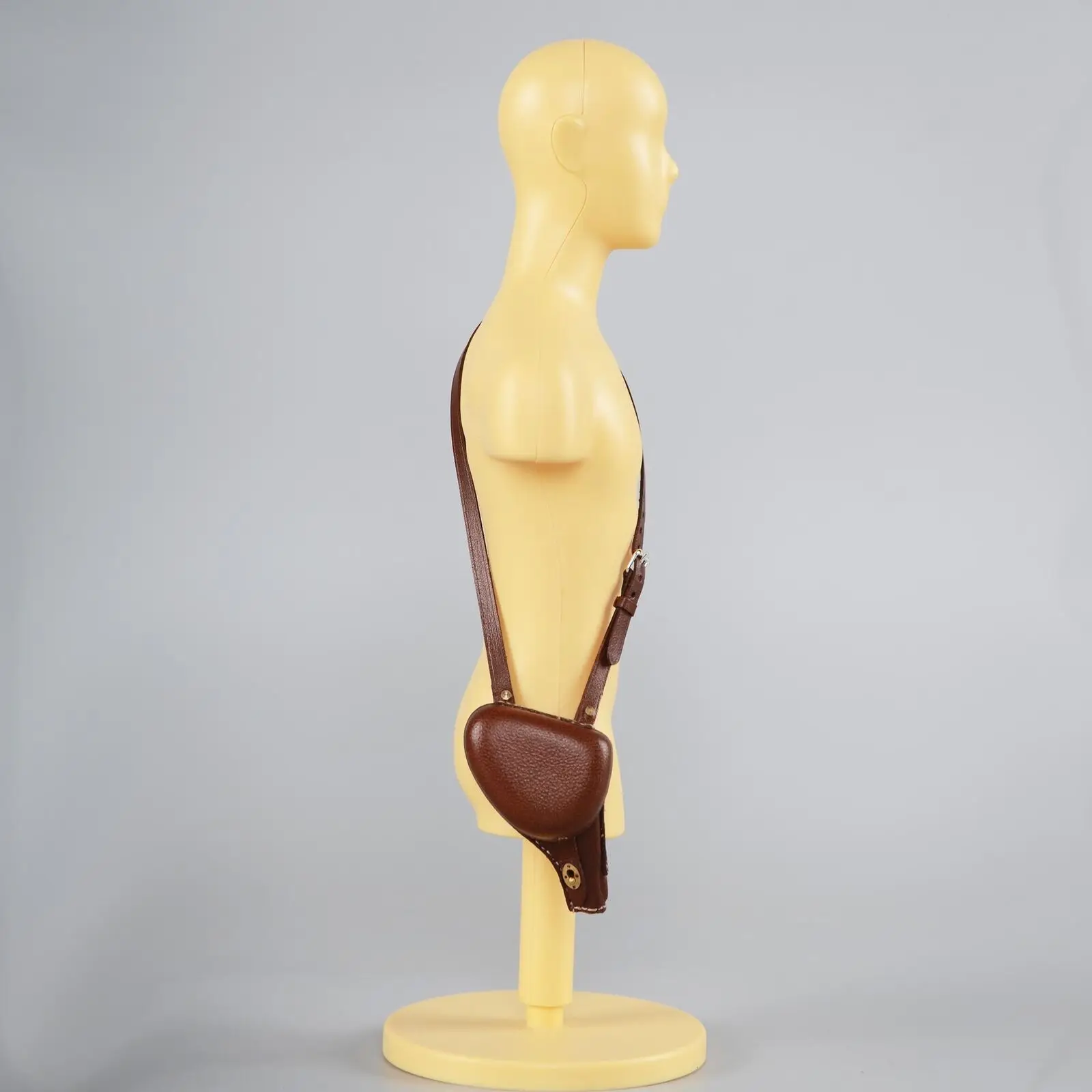 Modelo de coldre de arma de couro de soldado em escala 1/6 BROWN ART