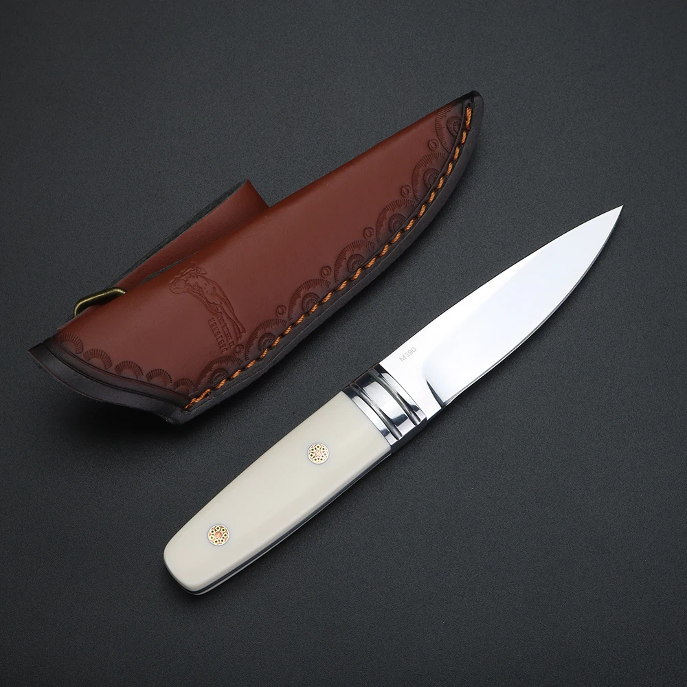 سكين خارجي M390 مسحوق فولاذي عالي الصلابة سكين مستقيم صغير حاد لسهولة البقاء والحمل #2