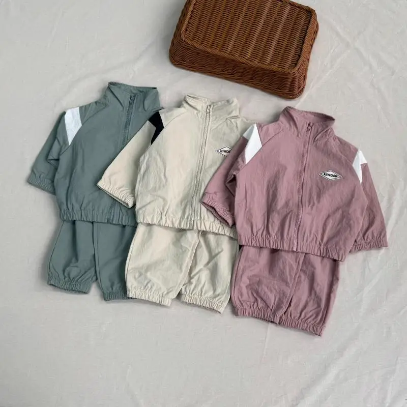 

2025 Autumn New Children Long Sleeve Clothes Set Boys Girls Zipper Cardigan Coat + Pants 2pcs Suit Kids Fashion Casual Outfits