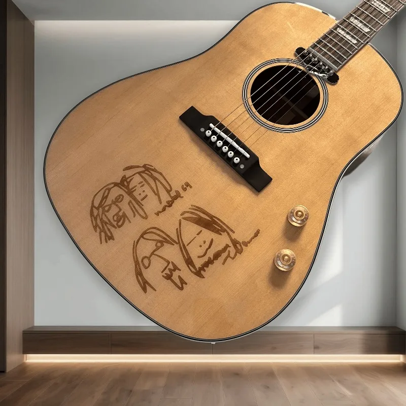 Hot Sales Dreadnought J160Q Acoustic Electric Guitar Solid Spruce Top Engraved Pattern Rosewood Back Side Beginner Unisex