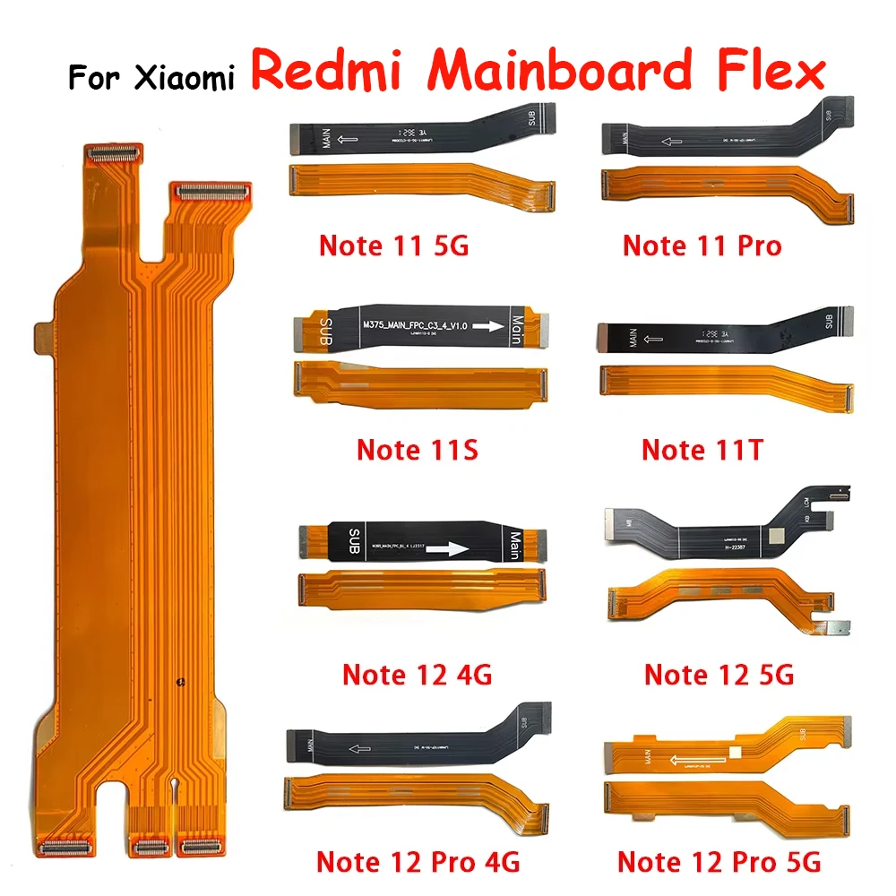 Replacement Motherboard FPC Main Board Connector Flex Cable Part For Xiaomi Redmi Note 11 12 Pro 4G 5G Plus