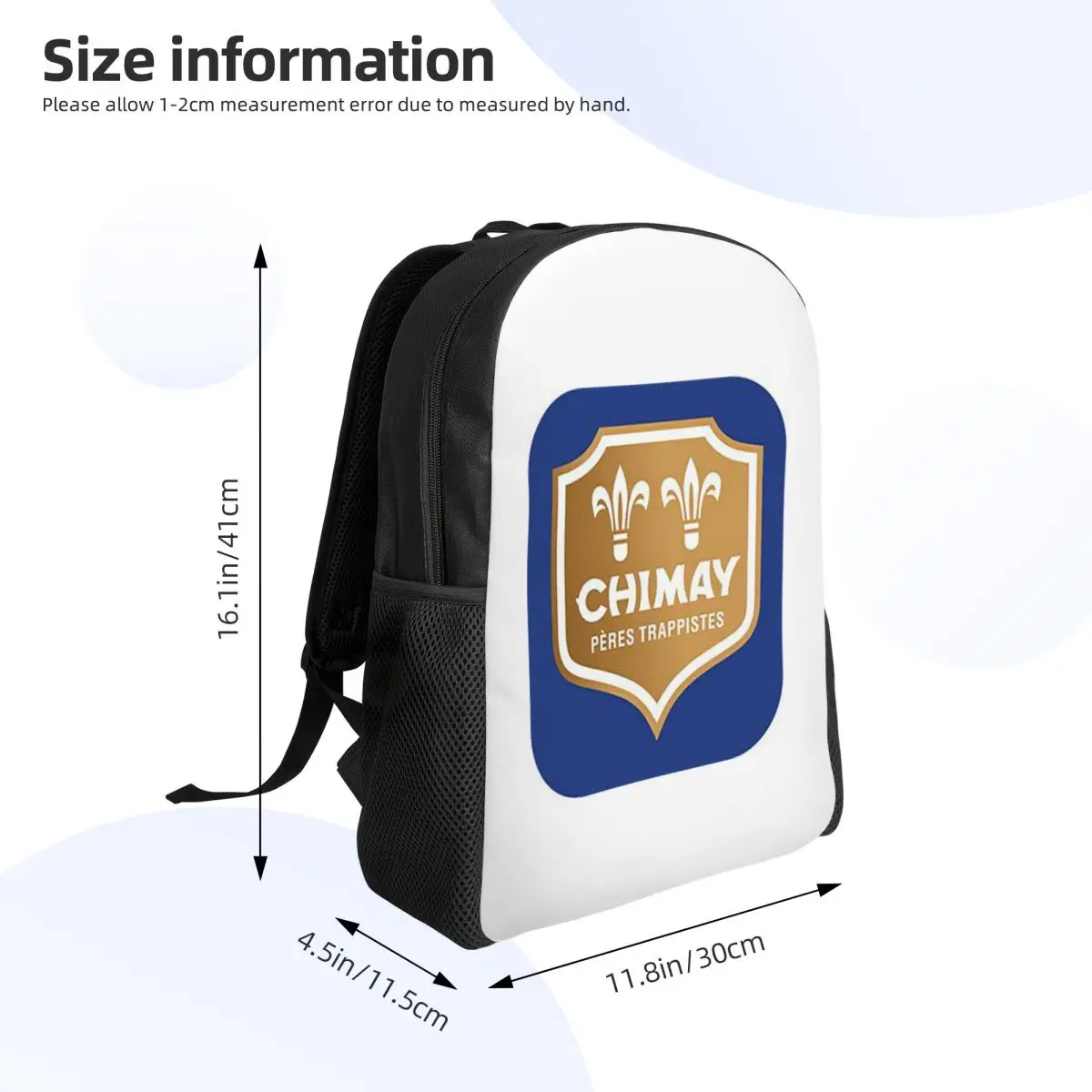 Chimay Logo Backpack Student Boys Girls BookBag School Bag Computer Shoulder Bags - view 4
