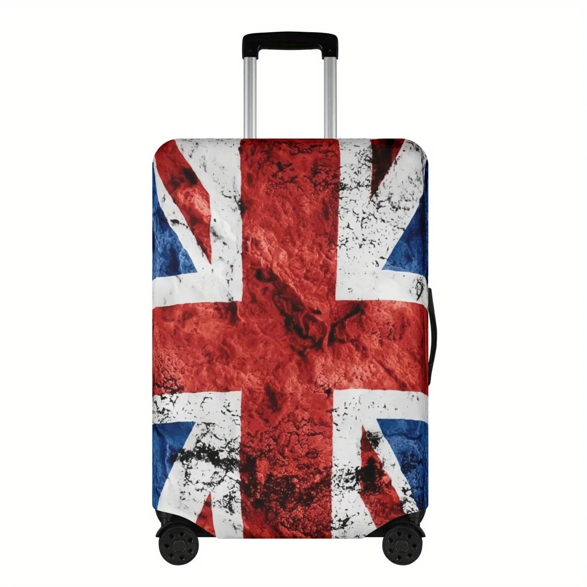 

1pc Union Flag Print Luggage Cover Durable, Washable Polyester Suitcase Protector Double-Sided Design