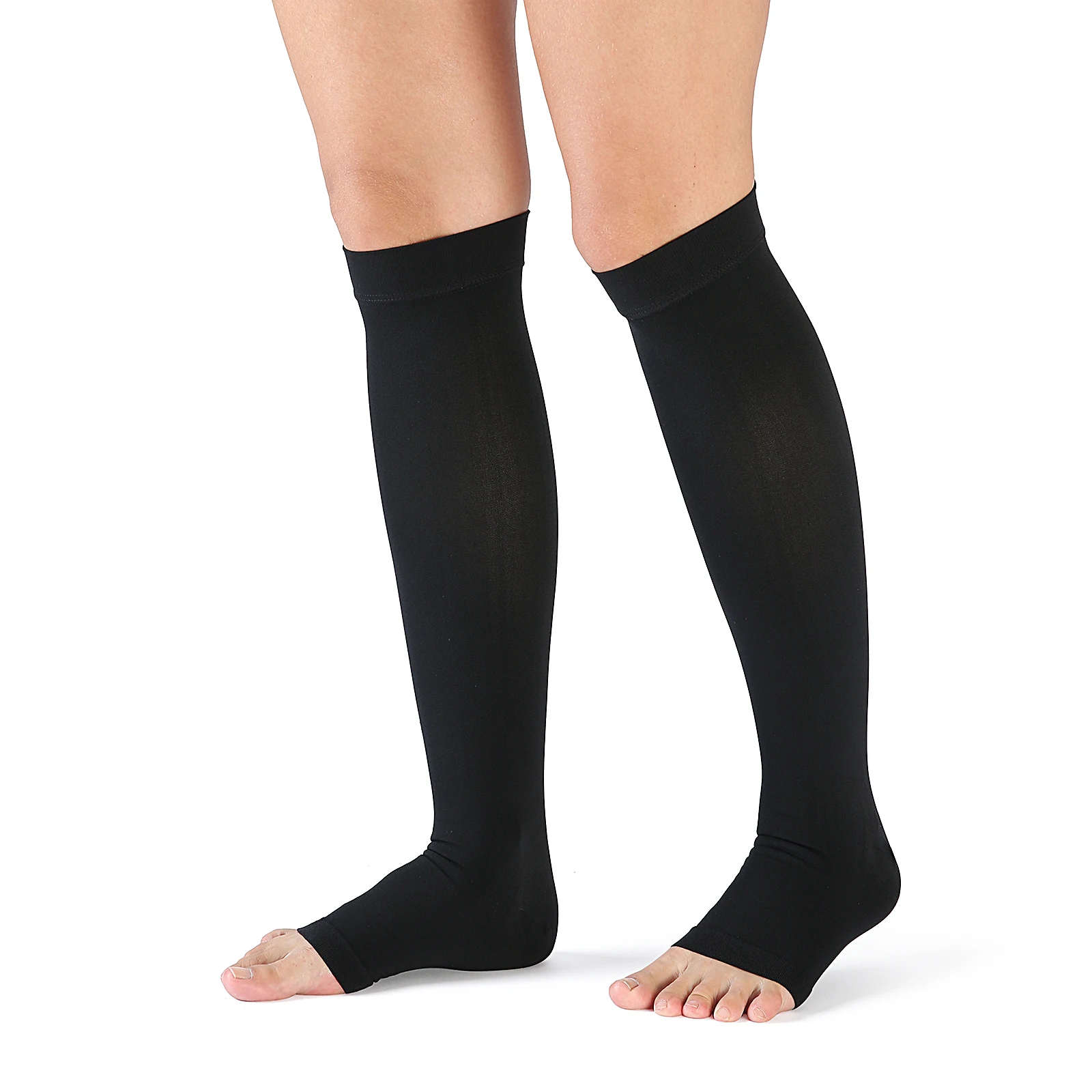 

20-30 mmHg Women Men Medical Calf Compression Open Toe Socks, Help Improve Deep Vein Thrombosis and Anti-Fatigue Pregnancy