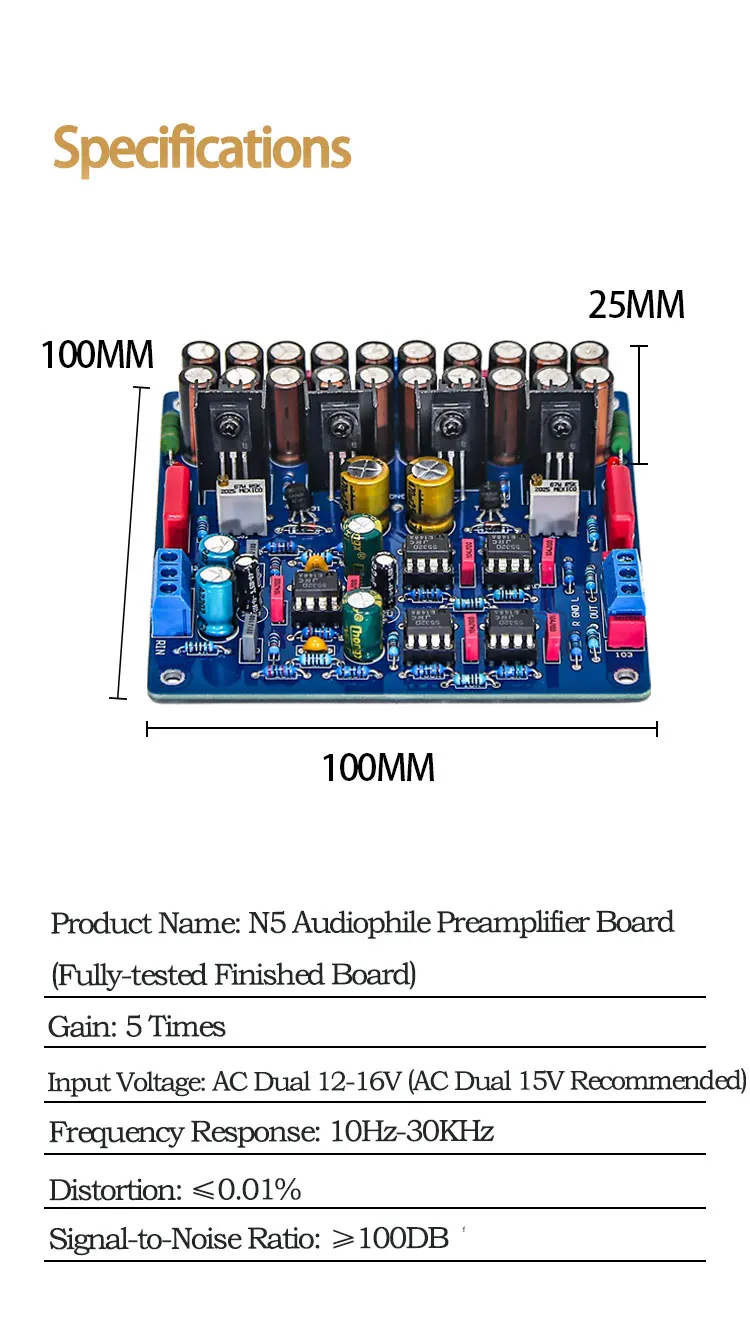 N5 Vorverstärker Audiophiler Vorverstärker-Board Klasse A Netzteil HiFi-Vorverstärker – Detail 11