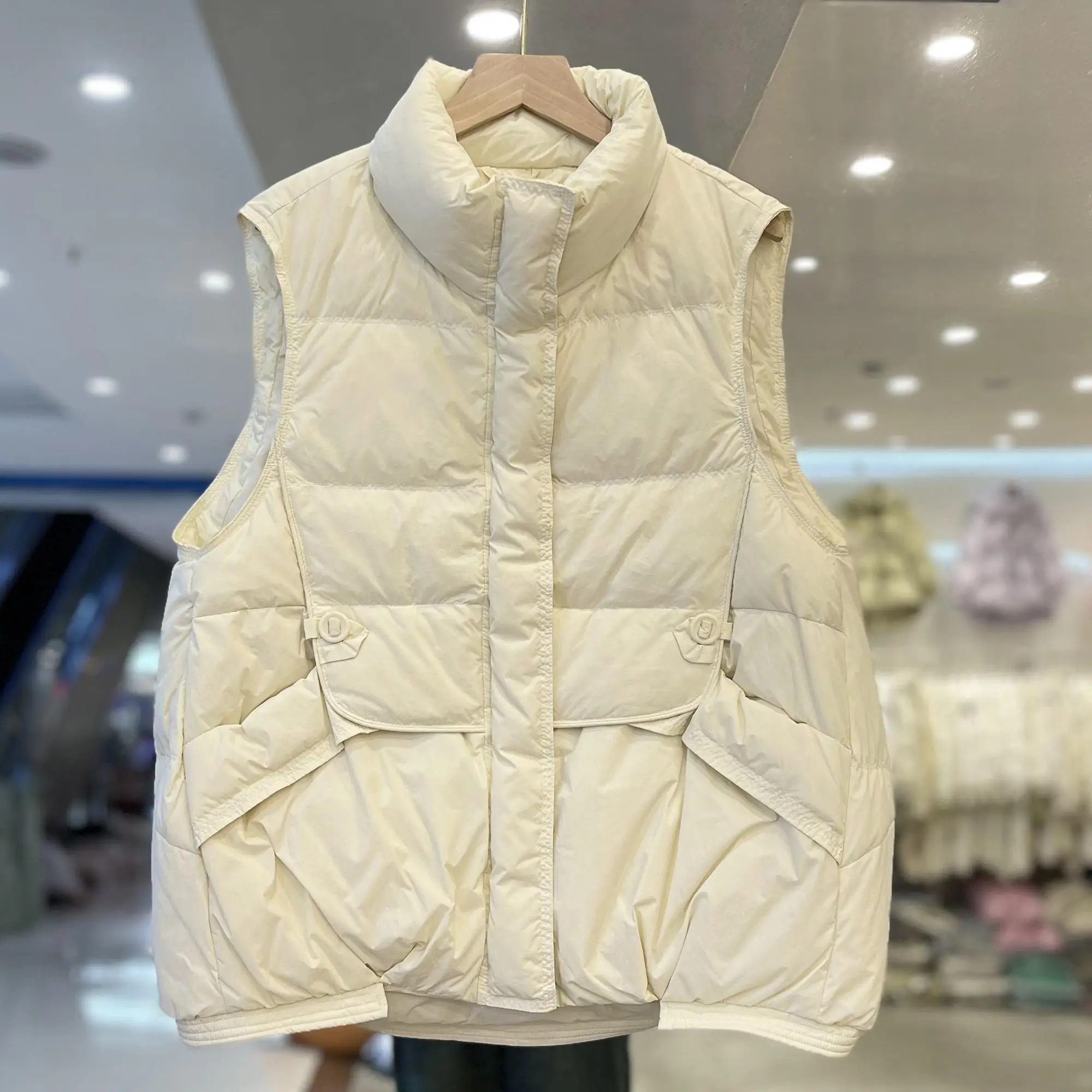 

Fashionable Down Cotton Vest Women'S Autumn And Winter New Item Korean Version Loose Short Shoulder Vest