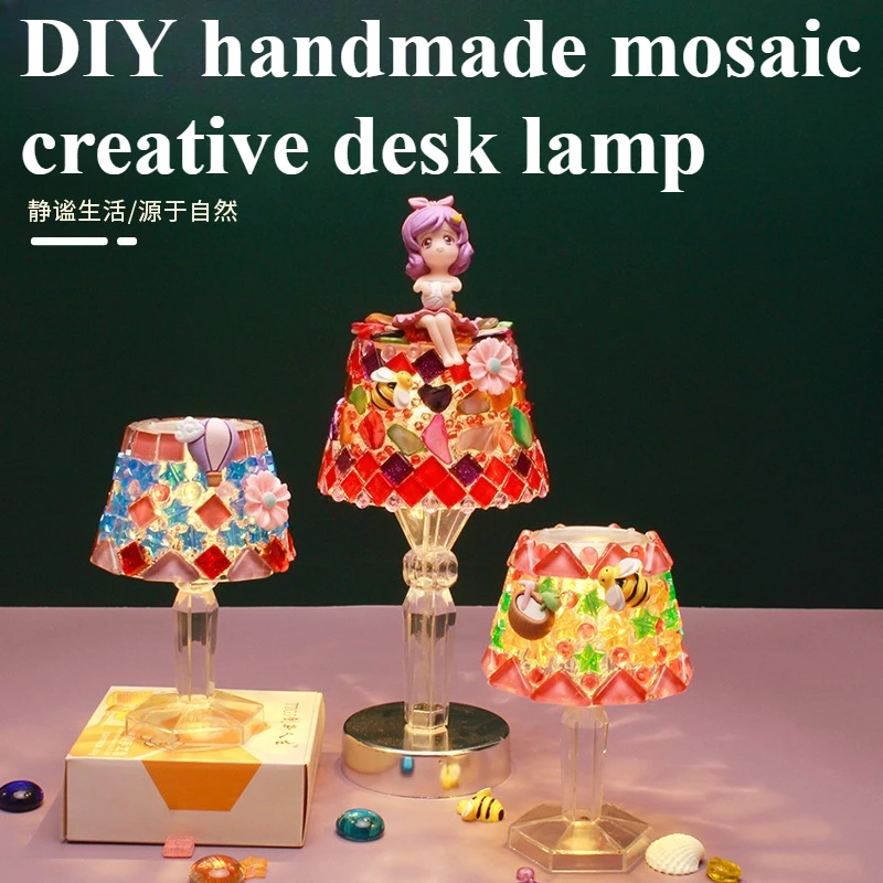 

Mosaic Desk Lamp DIY Handmade Material Package Creative Small Night Light Team Building Parent-child