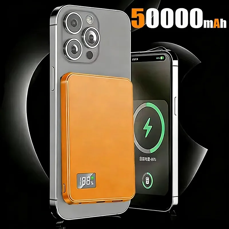 2026 500000mAh Magnetische Powerbank Draagbare Draadloze PD22.5W Snelle Oplading Externe Batterij voor Magsafe voor iPhone Samsung