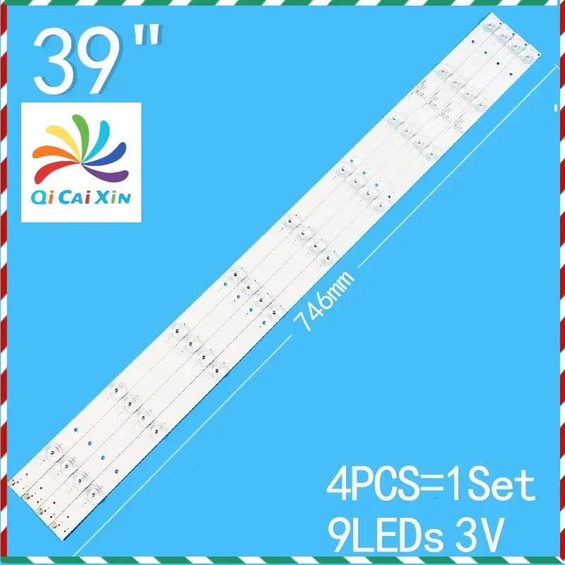 

New 4PCS/lot 746mm 9LEDs 3V For 39" TV OY39D09-ZC14F-01 0Y39D09-ZC14F-01 LE39D52 LE39D10 LS390TU1P00 LE39D10S LE39D20