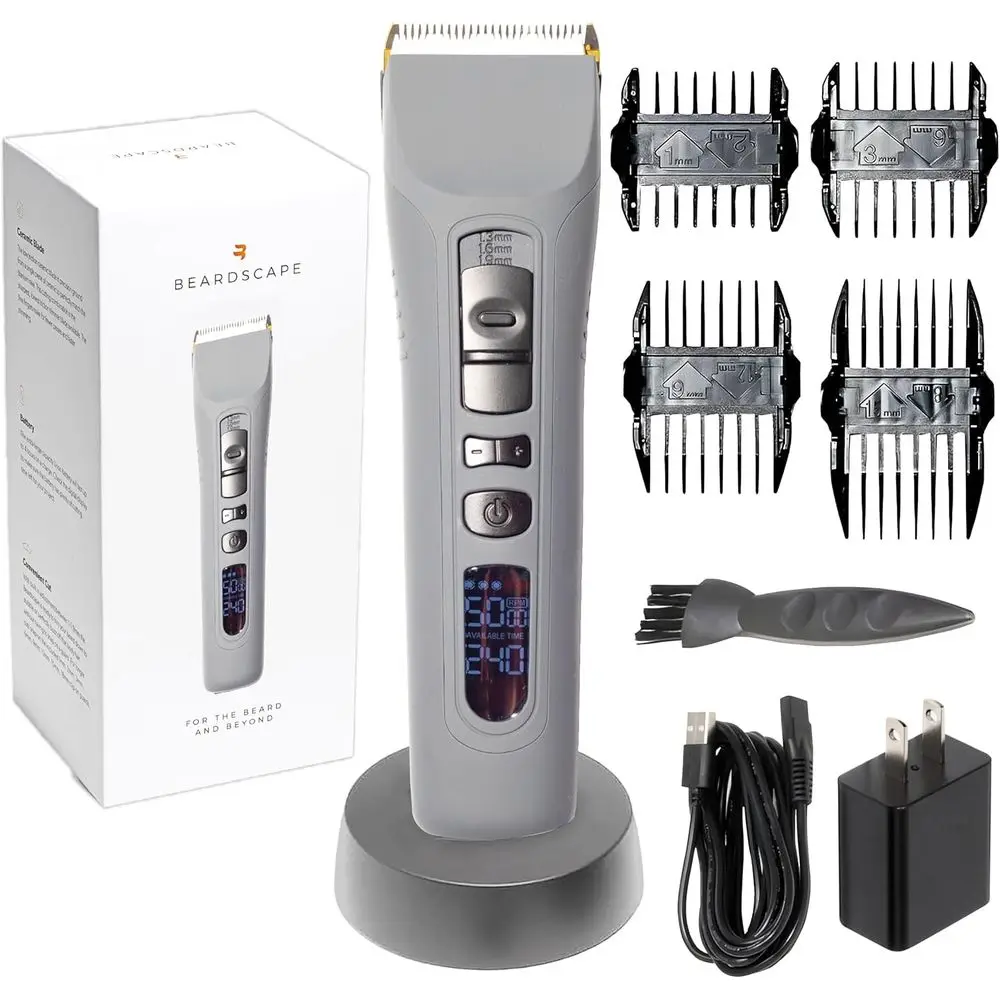 

Professional Grade Beard and Body Trimmer with Low Friction Ceramic Blade and 4-Hour Battery Life