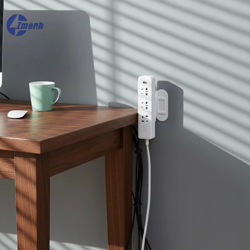 New！2pcs Adhesive Socket Holder Versatile Cable Management System Heavy Duty Socket Fixer Bracket Stand For WiFi Routers Remote