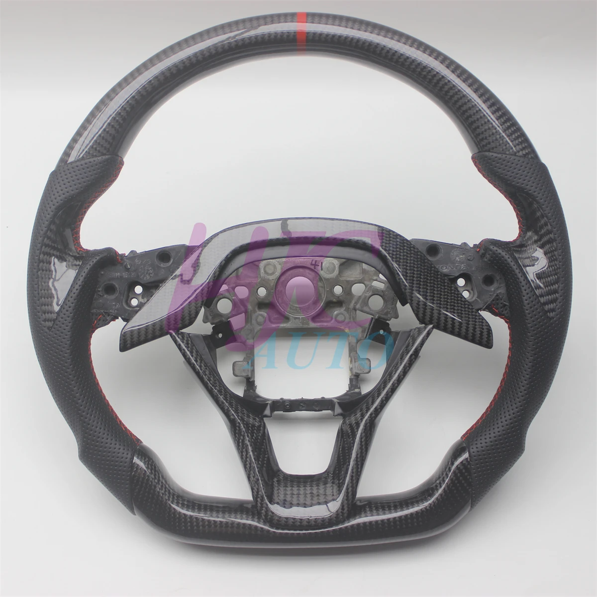 

Replacement For Honda Accord 10TH GEN 10 Real Carbon Fiber Leather Steering Wheel 2018-2022