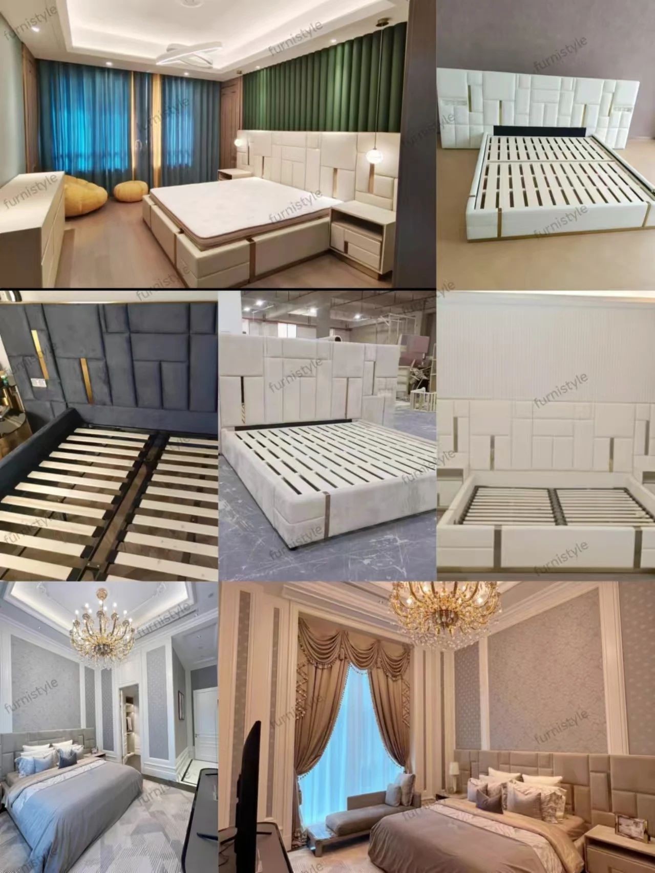 New Design Italian Furniture Storage Metal Classic Bedroom Sets Wedding Queen King Size Bed Modern Genuine Leather Luxury Bed - view 4