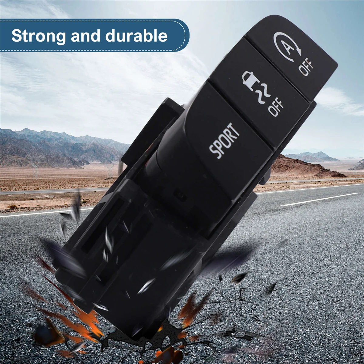 

#01D Automotive Parts & Accessories,Anti-Skid Switch Triple Cylinder Mode Switch for Toyota LHD,Black