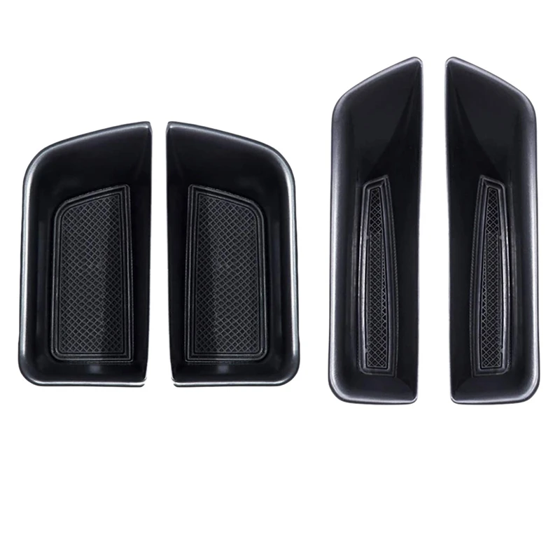 4 X Car Door Side Handle Pocket Storage Box Storage Organizer Tray Grab Handle Box For-Porsche Macan 2015-2021