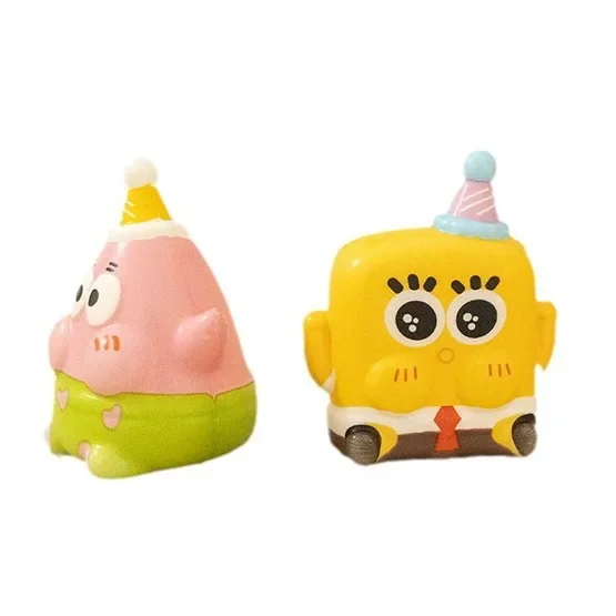 Kawaii Spongebob Knijpspeelgoed Anti Stress Volwassen Speelgoed Siliconen Pinch TPR Zachte Decompressie Stress Reliever Speelgoed Kinderen Geschenken