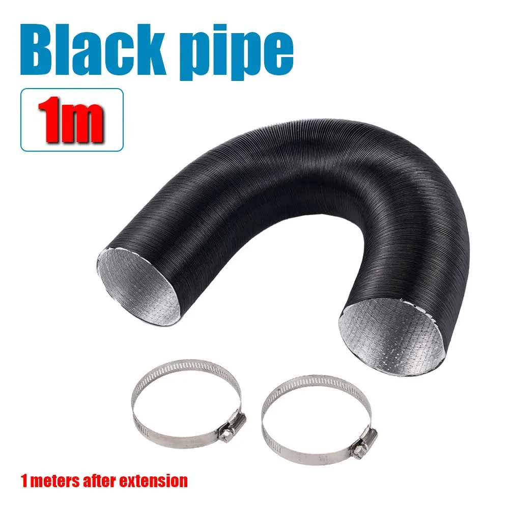 Riscaldatore ad aria diesel 75mm Diametro 1M/2M/M Lunghezza Tubo condotto Tubo Uscita tubo di scarico Connettore per Webasto Eberspaecher