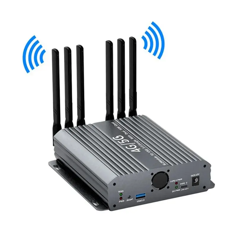 N36R-2X NGFF M.2 To USB 3.0 Adapter Wireless Card Riser Dual Cooling Fans SIM Card Slot For SIM/Micro-SIM/Nano SIM 4G 5G