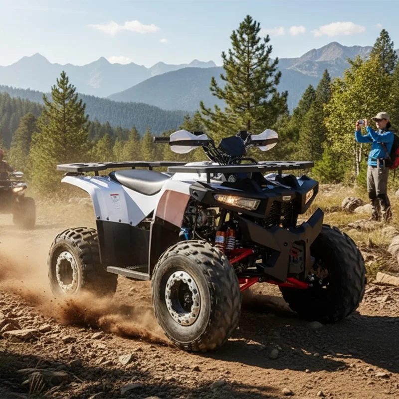 2026 CE Approved 110cc 4-Stroke Gas Mini ATV Quad for Kids Youth Automatic 4 Wheeler Off-road Sport All-terrain Quad Bike