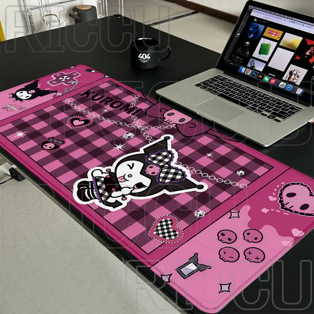 HD 40x90 cm Sanrio Mouse Pad Kawaii Anime Accessori tastiera Tappetino da scrivania XXL Carino Kuromi Mousepad Gamer Computer Tappetini da scrivania in gomma