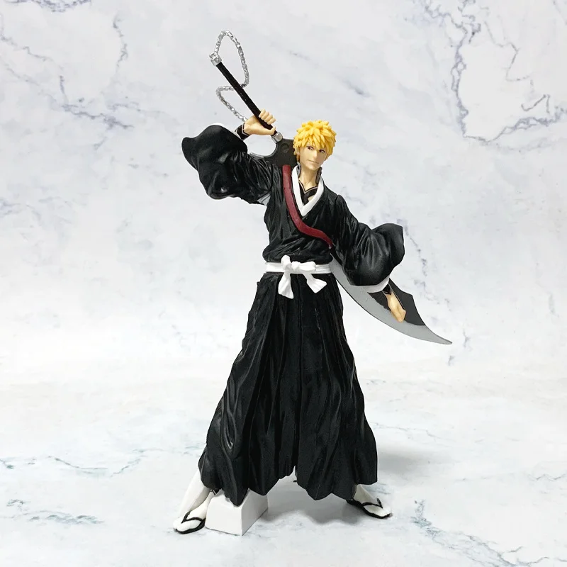 21cm Anime Bleach Figure Kurosaki Ichigo Aizen Figurine Statue Model PVC Collection Desktop Action Figure Toy Kid Gifts