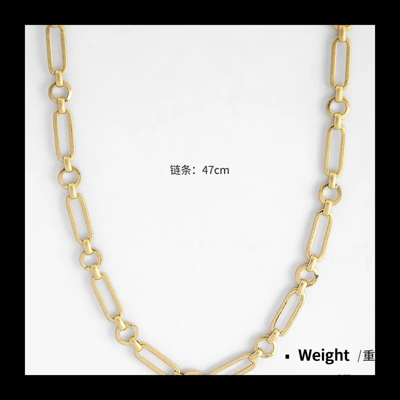 النحاس مطلي الذهب القديم الفضة معدن الكوبية قلادة الرجال والنساء الهيب هوب Ins الرياح OT مشبك تنوعا الساخن بيع قلادة