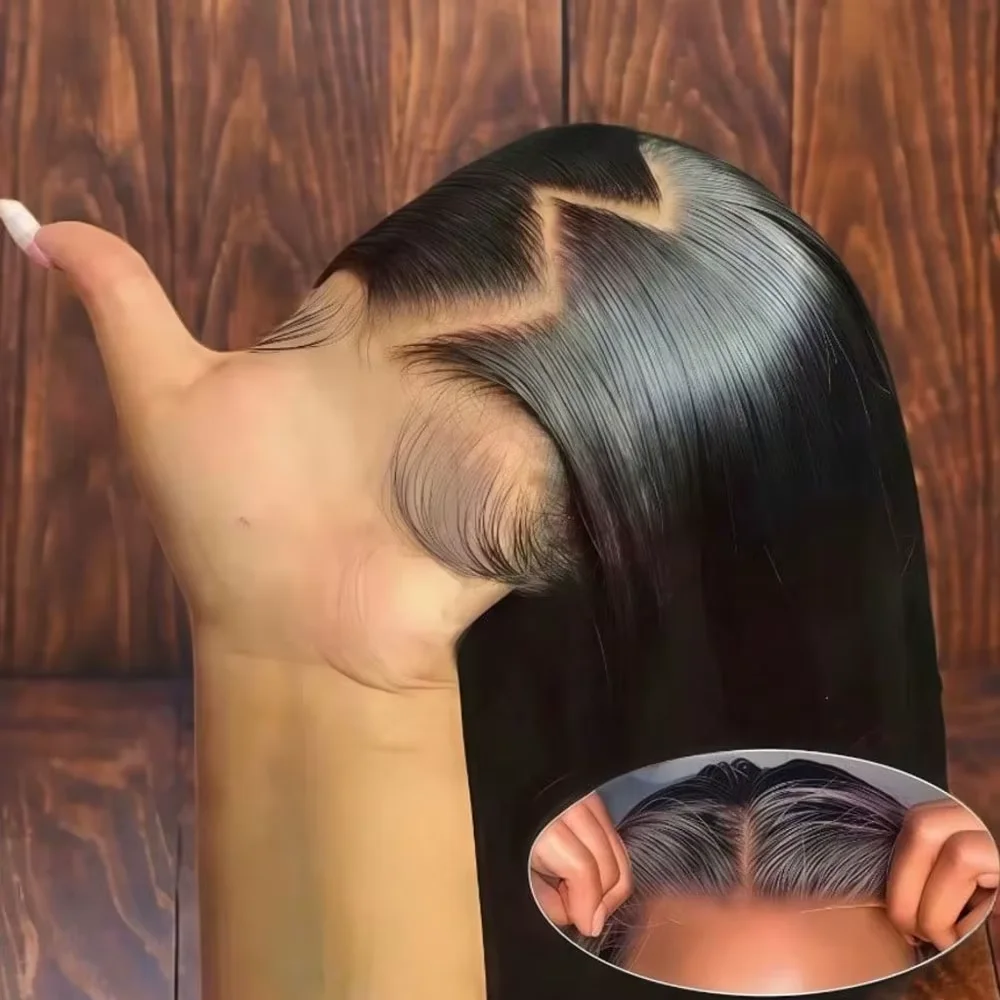 250%Density 4x4 HD Lace Frontal Glueless Human Hair Wig 30 40 Inch 13x6 Bone Straight Human Hair Wig Pre Plucked Ready To Wear