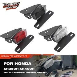 XR400 XR250 Tail Tidy License Plate Bracket LED Tail Brake Turn Signal Light For Honda XR250R XR400R XR 250 400 Motard 1996-2008