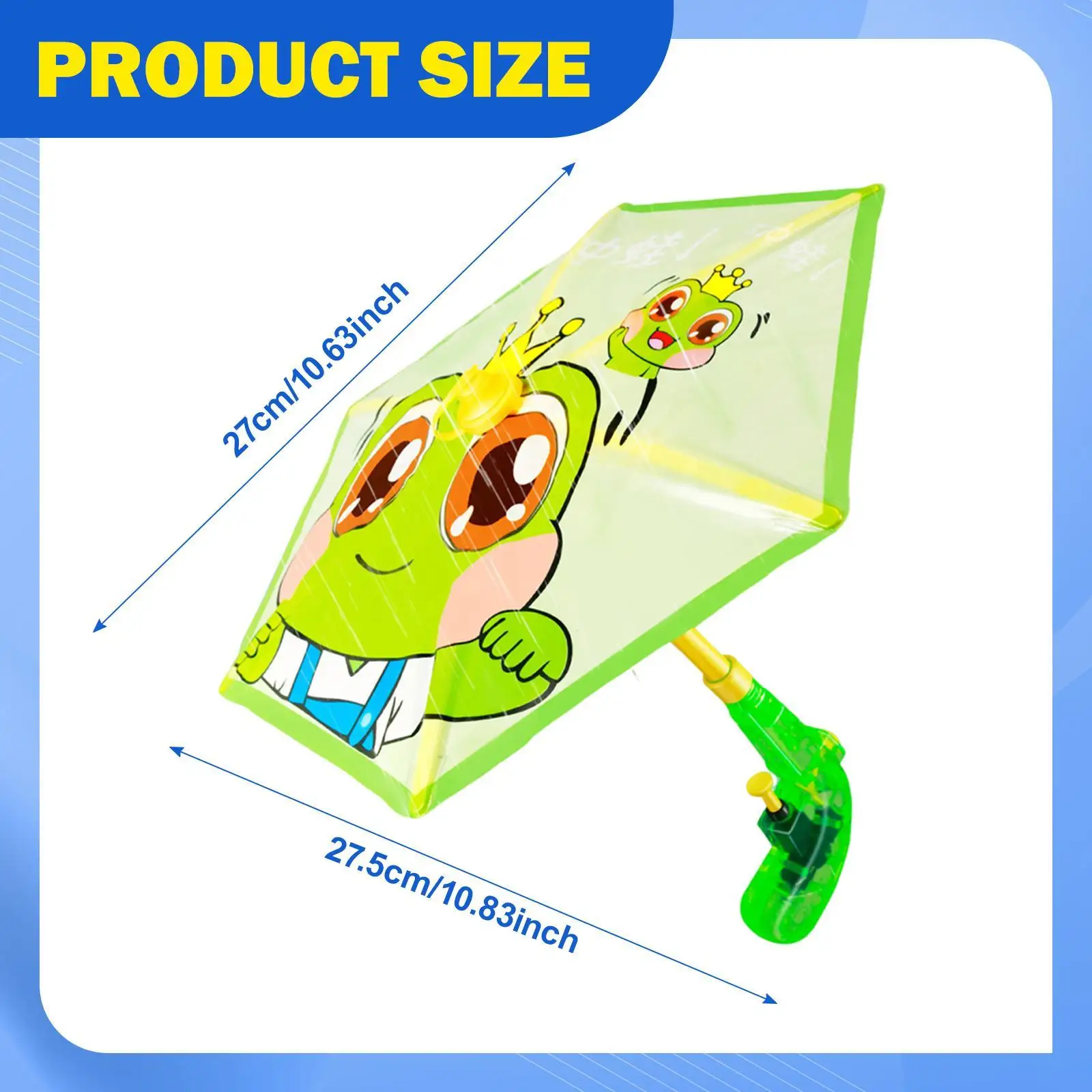Juguete de pulverización de agua con forma de paraguas, fácil de llenar, paraguas interactivo de dibujos animados, juguete de chorro para actividades en el patio de playa, niños de verano