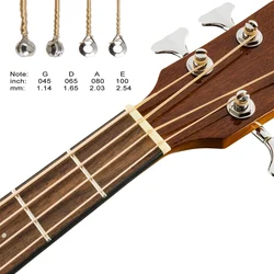4 Strings Bronze Acoustic Bass Strings 45-100,4 strings Acoustic Bass Strings  long scale,90/10 Bronze