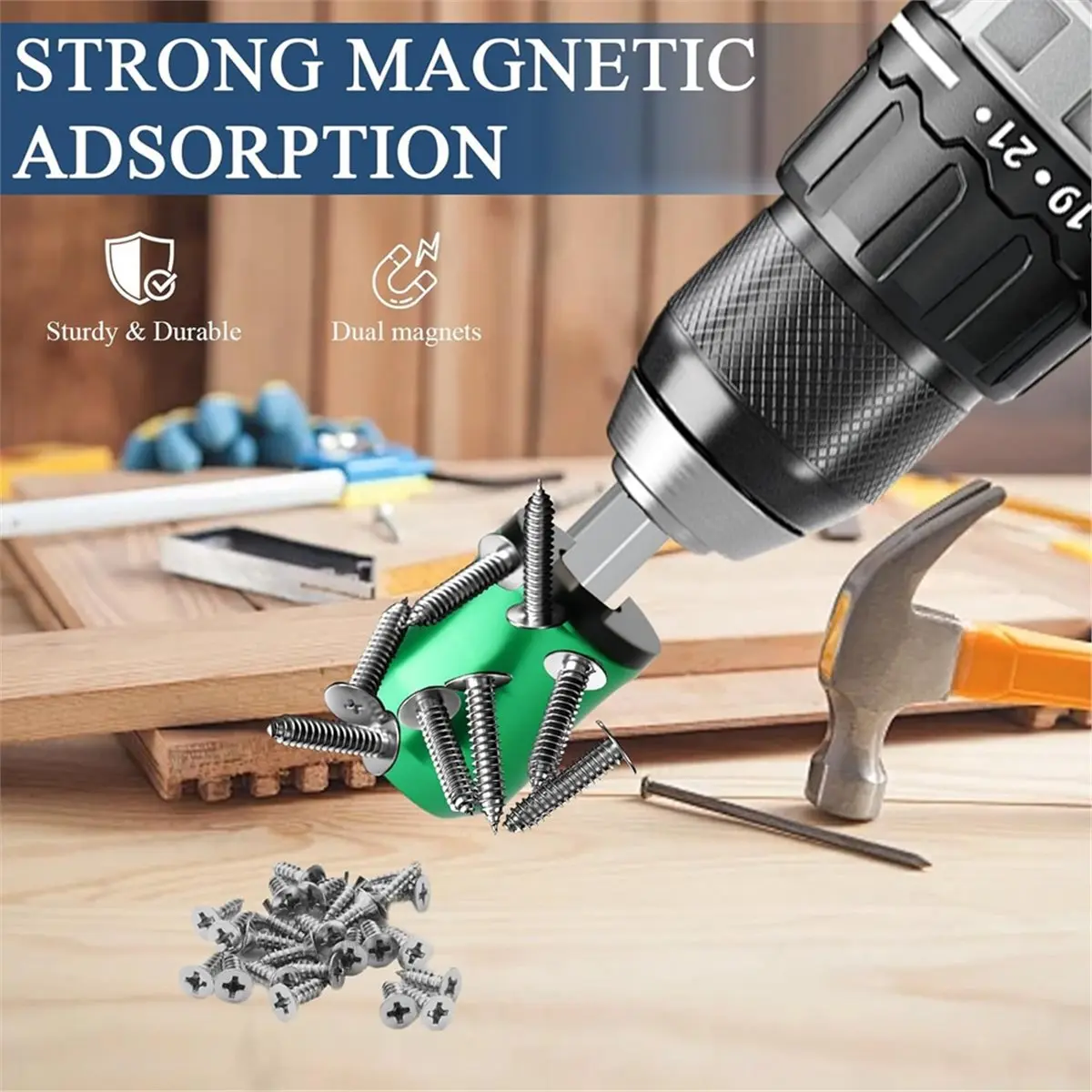 

【AT48】 НОВЫЕ 6 шт. магнитные кольца для отверток, магнитизированные насадки из алюминиевого сплава с хвостовиком 6,35 мм для электроинструментов