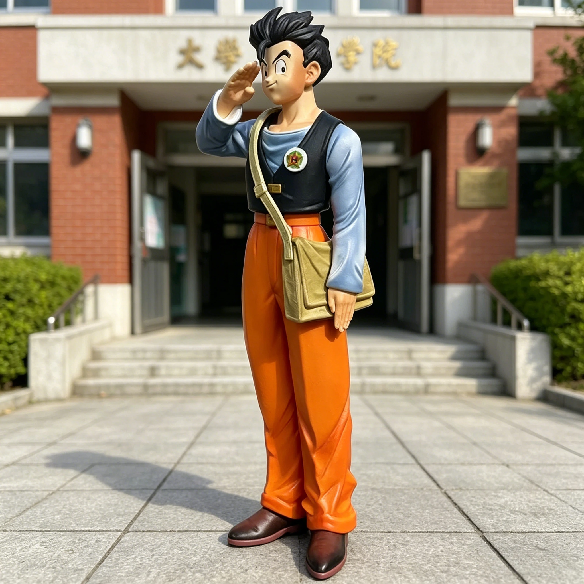 Dragon Ball Anime Gohan Figur, Gohan in Schuluniform Actionfigur PVC-Statue Sammlerstück Modell Spielzeug Geschenk