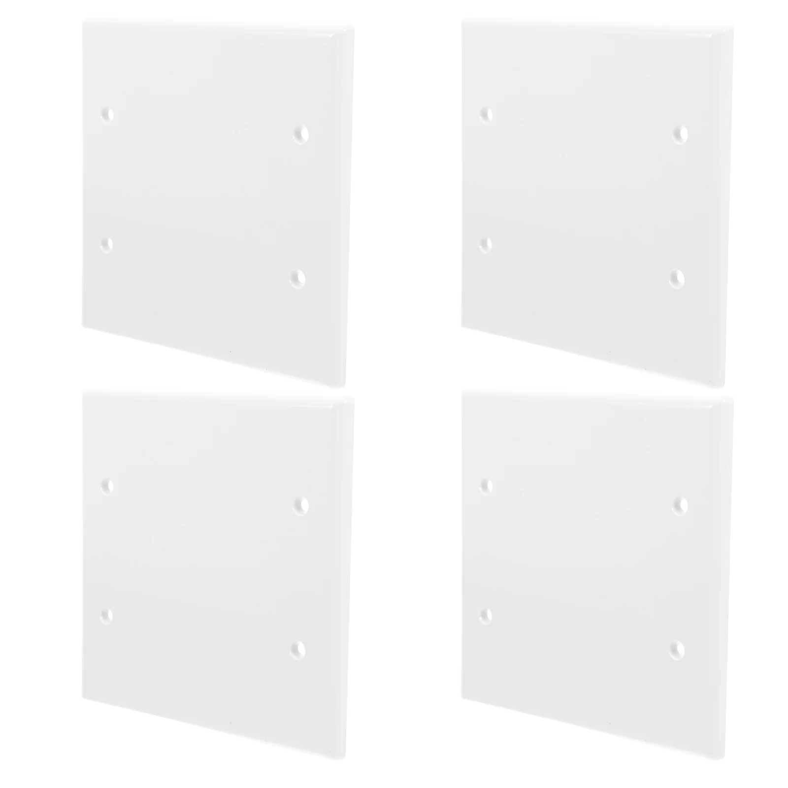 

4 set Blank Wall Plate -Resistant Pc Material Slim Design For Home Office Hotel - Outlet Faceplate Socket Surround