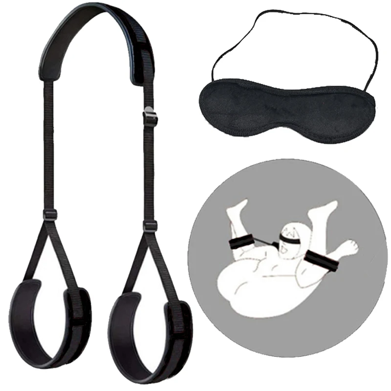 Adult Sex Furniture Erotic Bondage Bed Games BDSM Bondage Set Women Eye Mask Handcuffs Ankle Cuffs Restraints Sex Toy For Couple