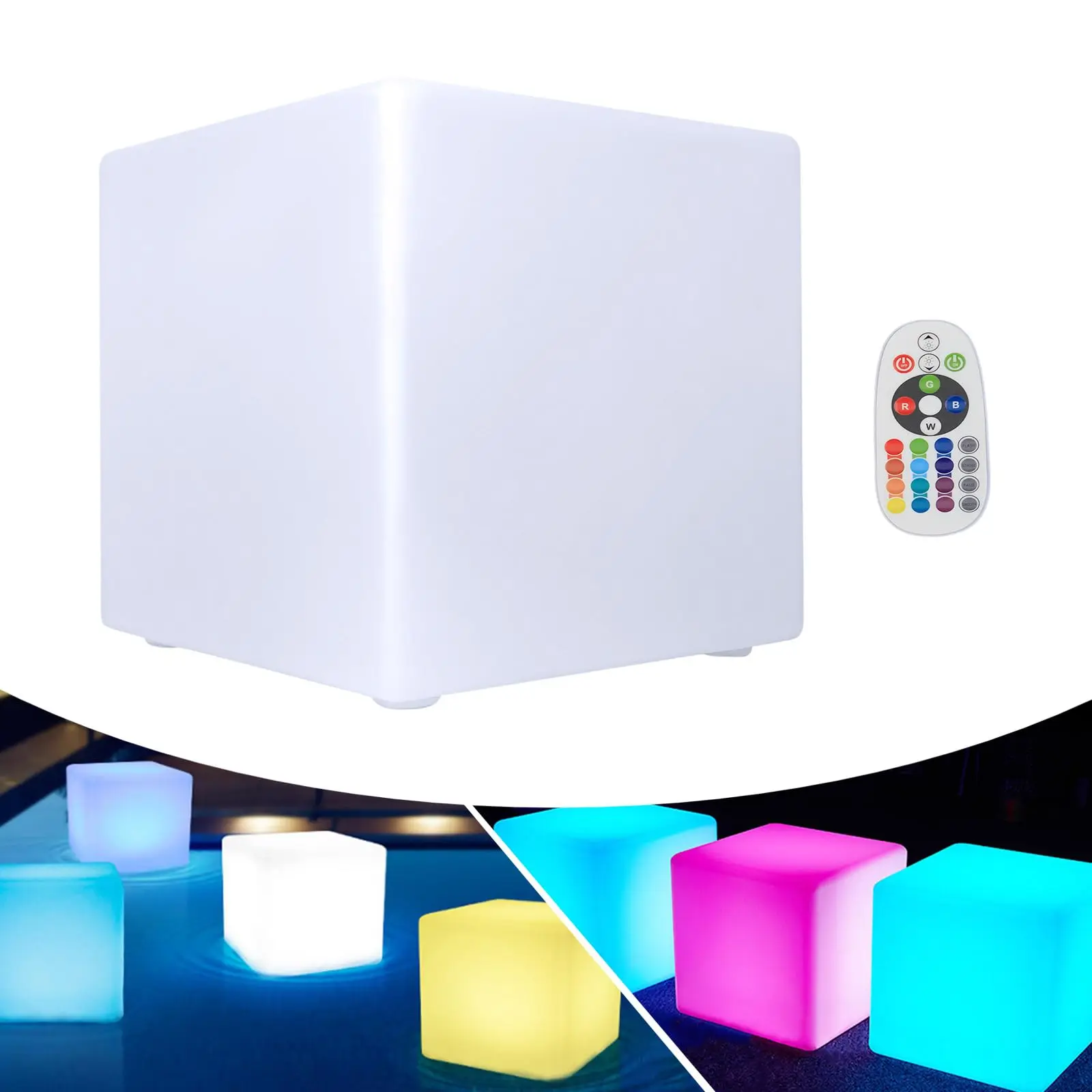 

Rechargeable Led Cube Chair, 16 Colors Remote Control Glow Furniture Stool Table with 4 Lighting Modes, Led Fun Seat Furniture