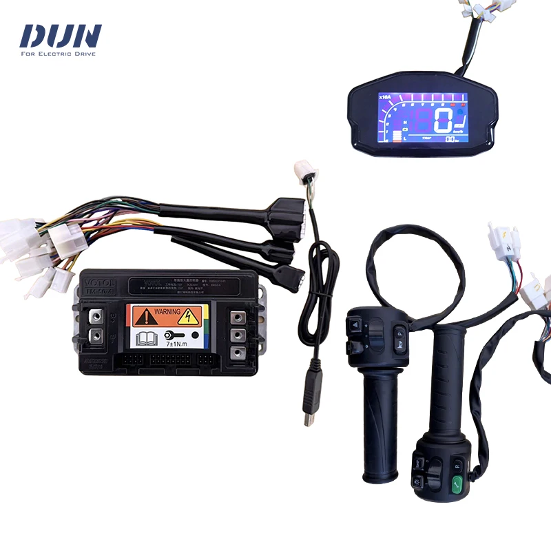 50A Em50-4 Votol Motherboard with One-line Signal DKD Speedometer and T08 Throttle Kits for 1KW-1.5KW Hub Mid-drive Motor