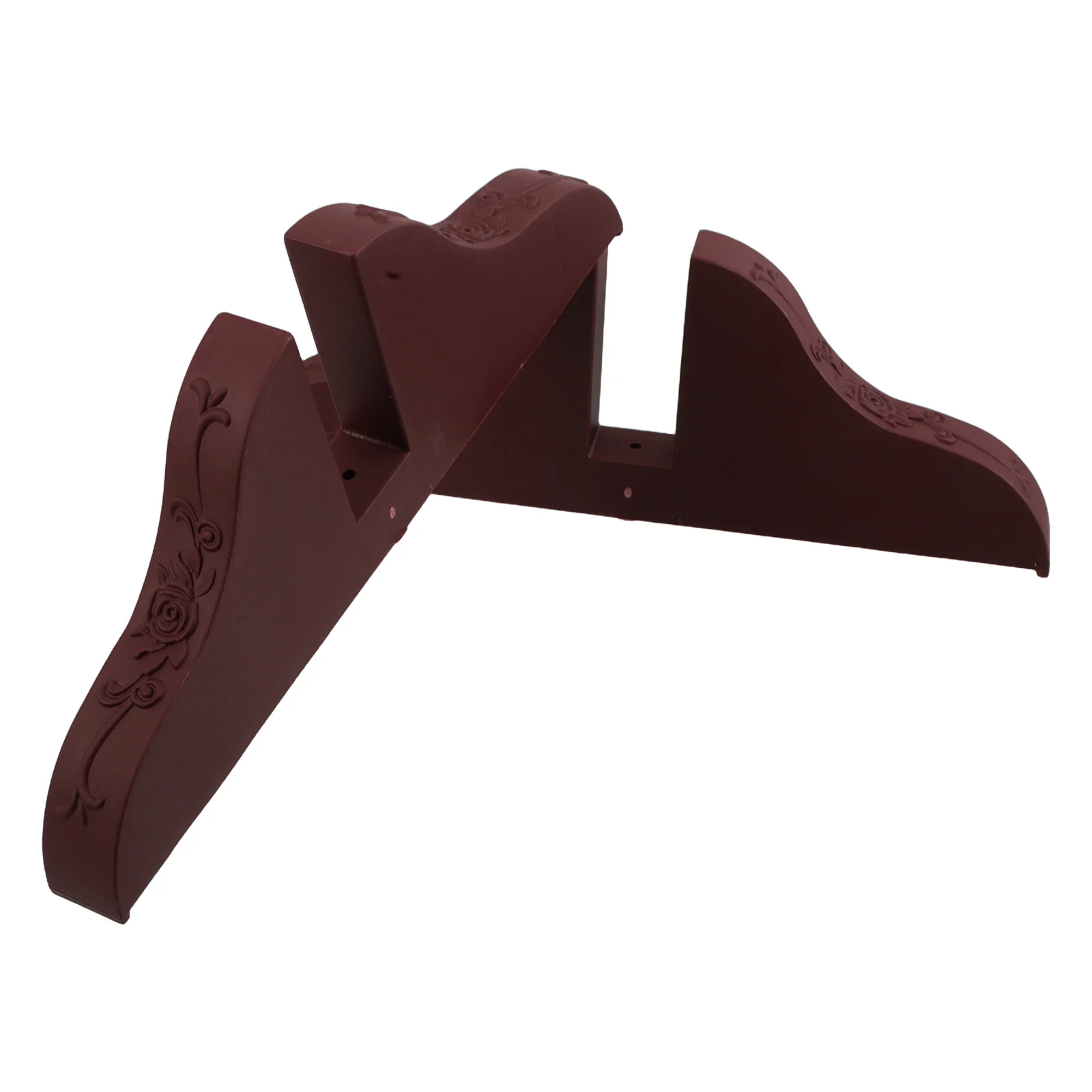 

2 Pcs Garden Screen Base Folding Room Stand Light Brown Plastic Balcony Privacy