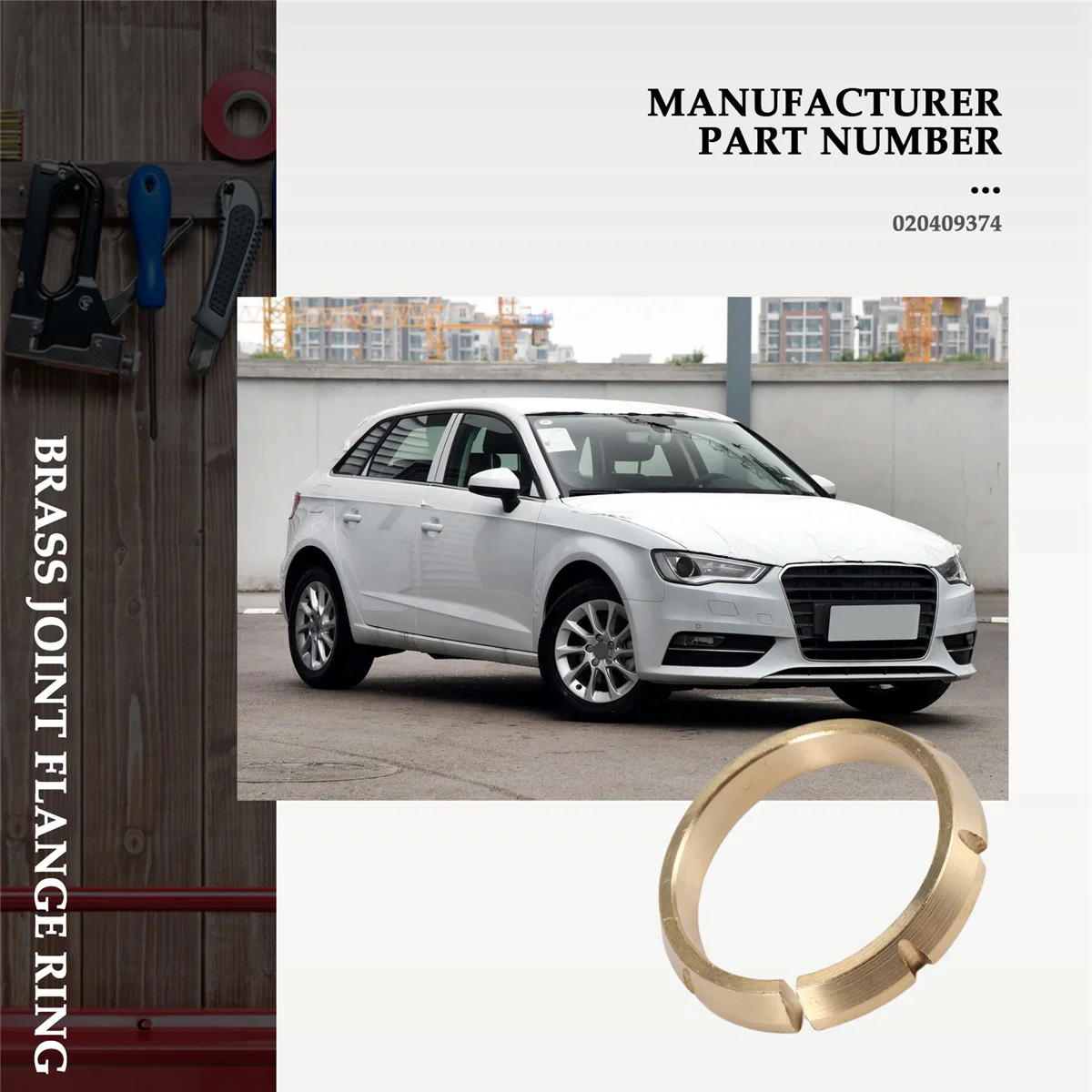 Car Brass Joint Flange Ring Fit for Golf Jetta Passat for Audi A3 TT 020409374
