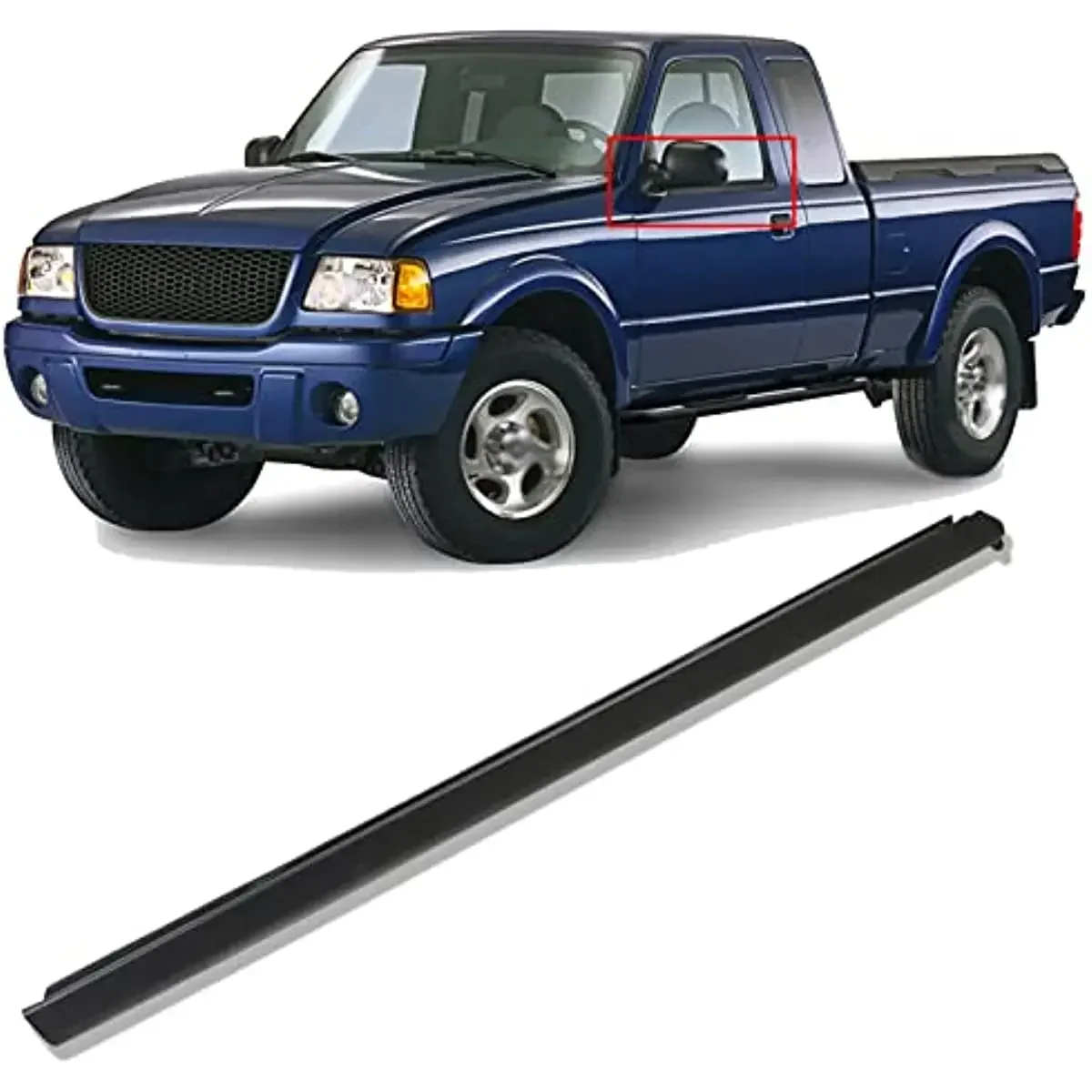 

1 or 2 Pcs Window Rubber Outside for Ford Ranger 1999-2011 for Glass Protecter Weatherstrip Outer Seal for F150 6L5Z-1021453-AA