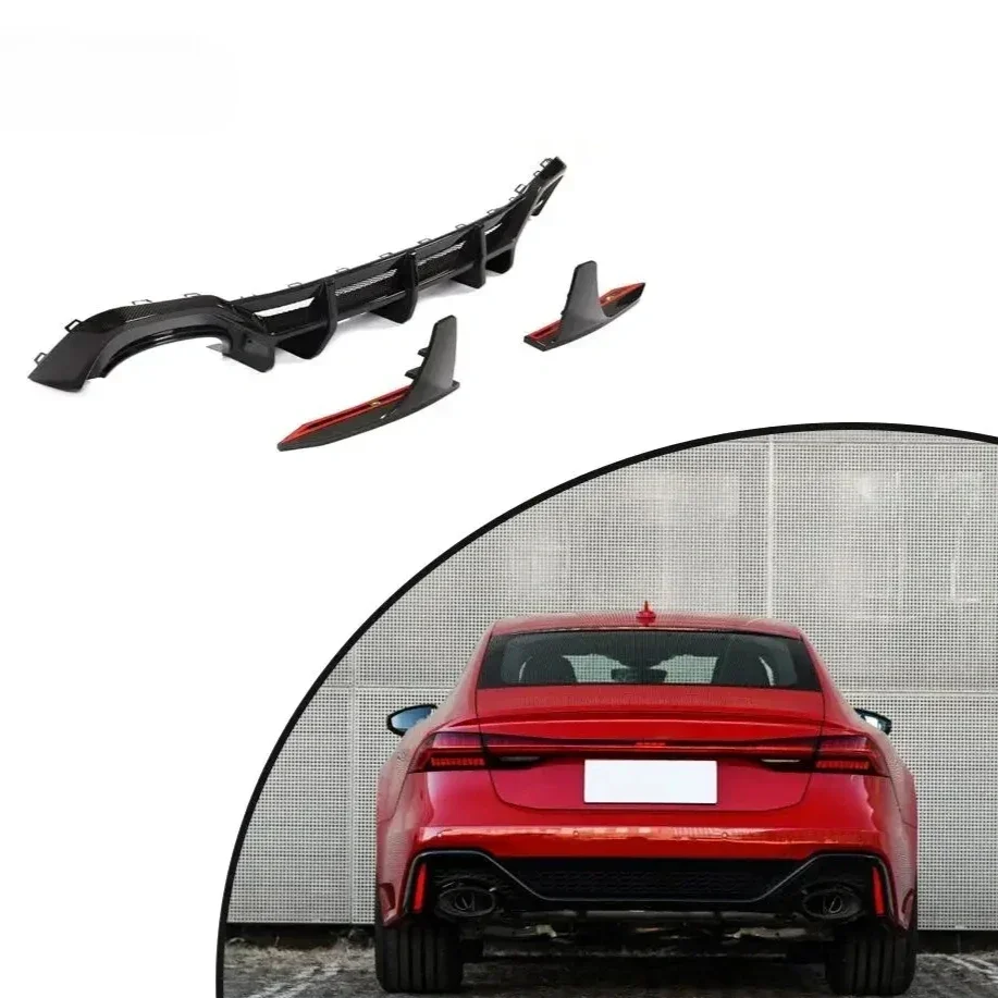 

Dry Carbon Fiber RS7 Rear Diffuser Lip Spoiler for Audi RS7 C8 Sportback 2020 2021