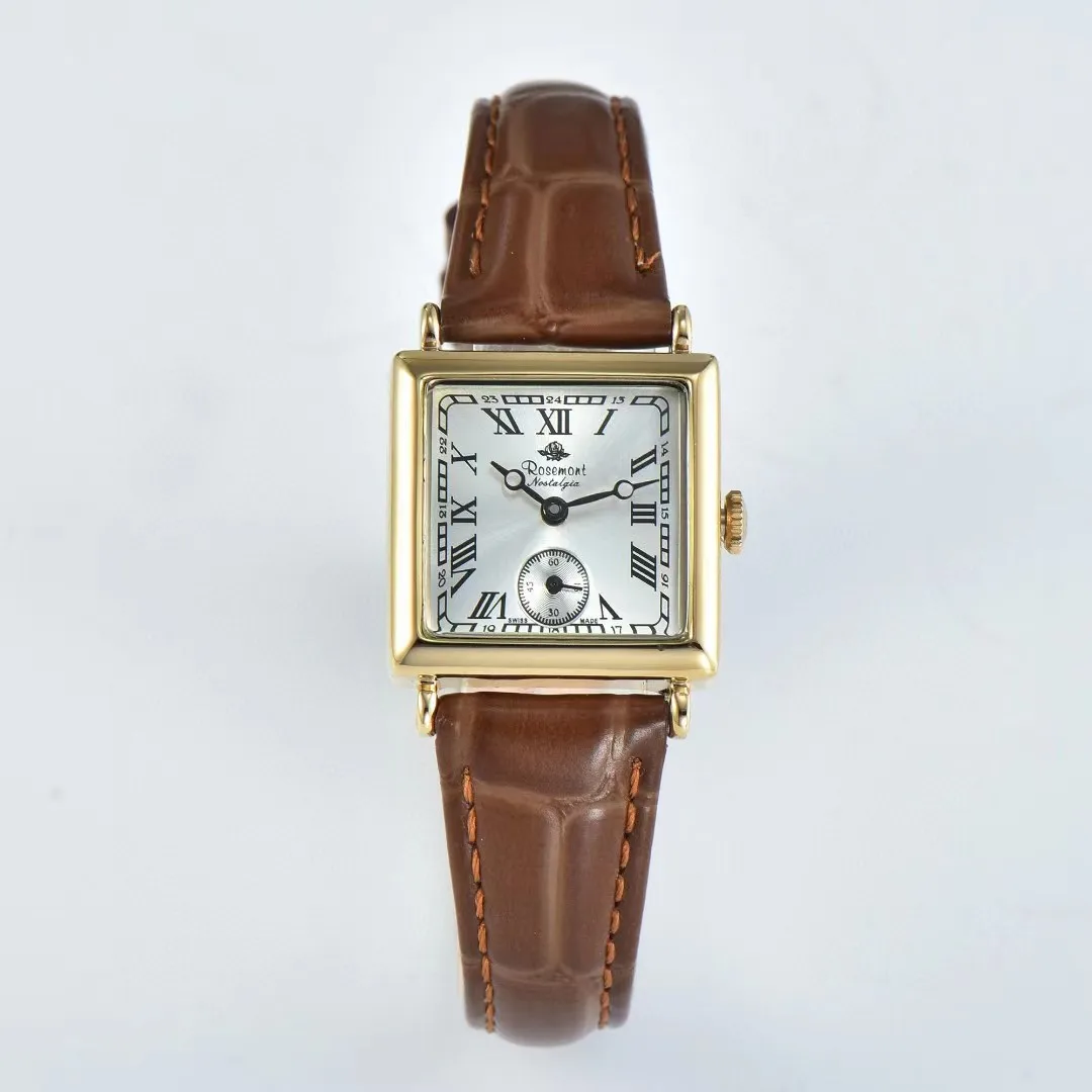 

Quartz Watch for Woman Rose Series with Quartz Movement from Japan 20mm Diameter 17mm Thickness Leather Strap 3ATM